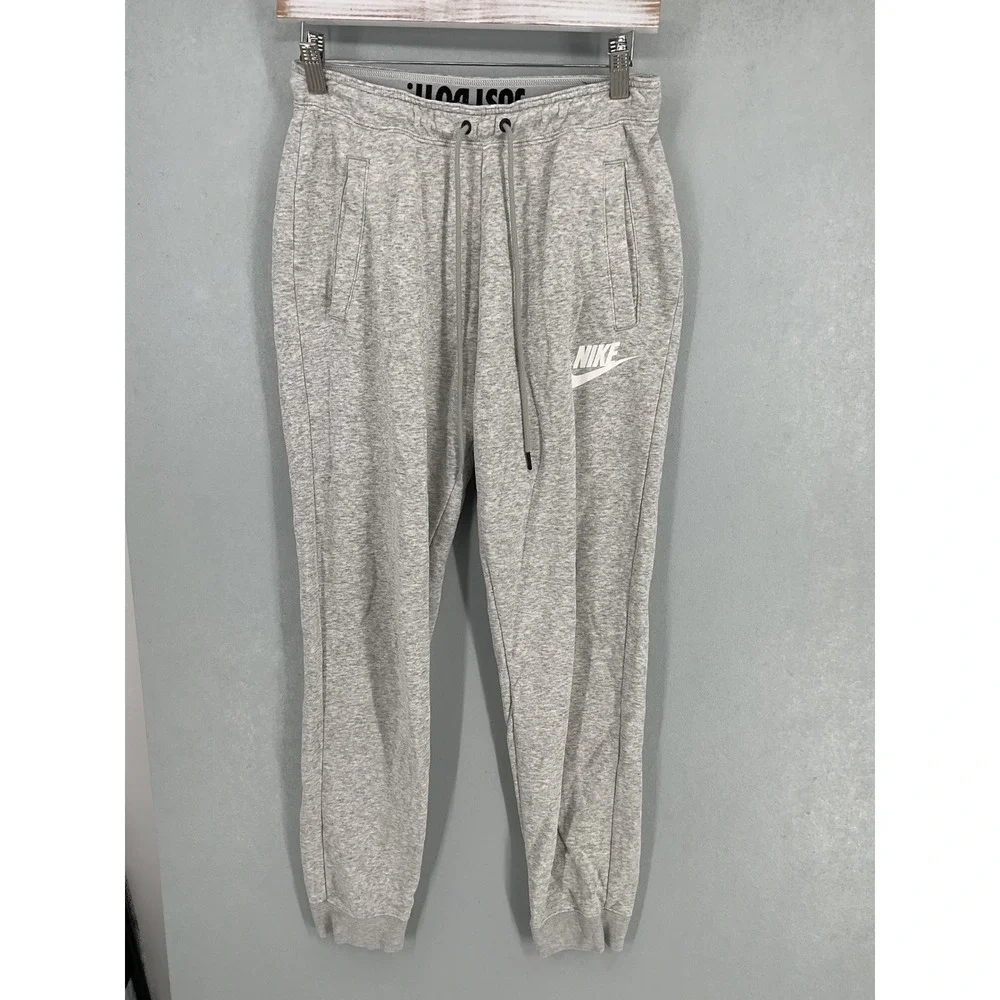 Nike Womens Joggers Gray Heathered Just Do It Waistband Small